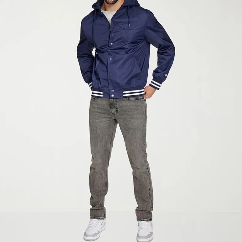 Champion Mens Hooded Midweight Bomber Jacket