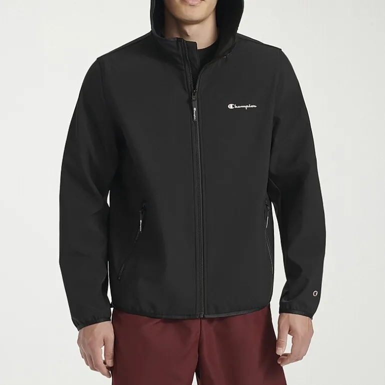 Champion Mens Hooded Water Resistant Midweight Softshell Jacket