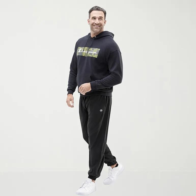 Champion Powerblend Mens Cuffed Mid Rise Classic Fit Big and Tall Fleece Active Jogger Pant