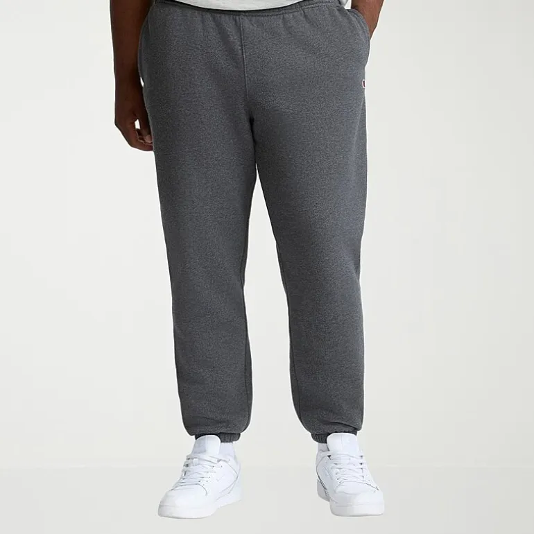 Champion Powerblend Mens Cuffed Mid Rise Classic Fit Big and Tall Fleece Active Jogger Pant