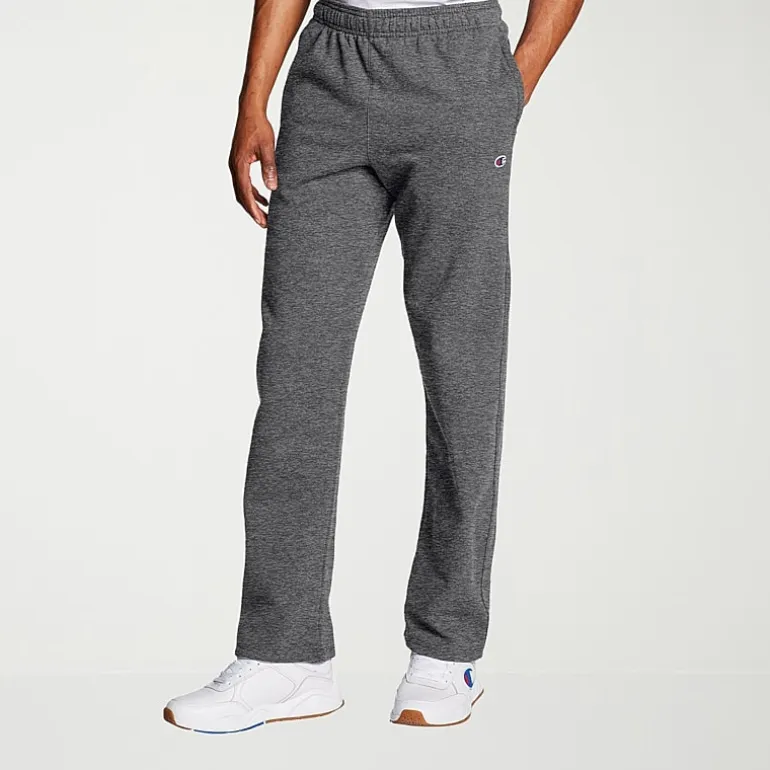 Champion Powerblend Mens Drawstring Waist Straight Mid Rise Regular Fit Sweatpant
