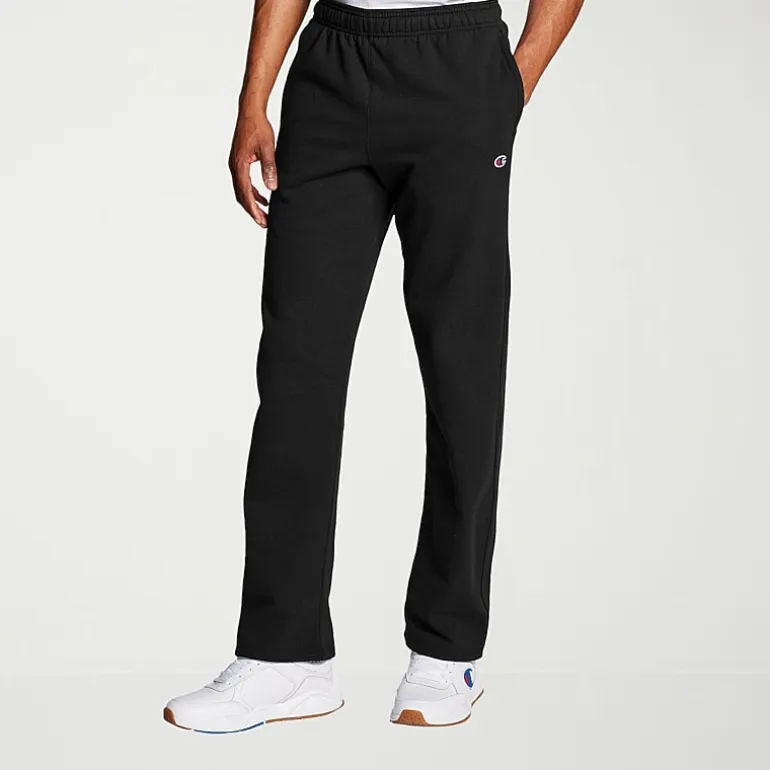 Champion Powerblend Mens Drawstring Waist Straight Mid Rise Regular Fit Sweatpant