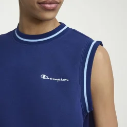 Champion Womens Mock Neck Sleeveless Muscle T-Shirt
