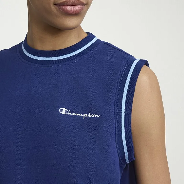 Champion Womens Mock Neck Sleeveless Muscle T-Shirt