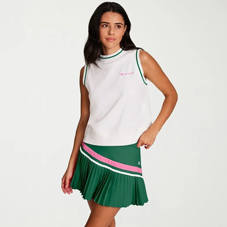 Champion Womens Mock Neck Sleeveless Muscle T-Shirt