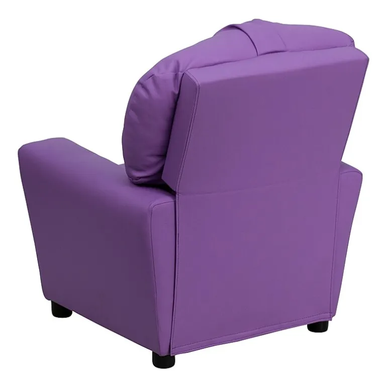 Chandler Plush Recliner with Cup Holder for Kids