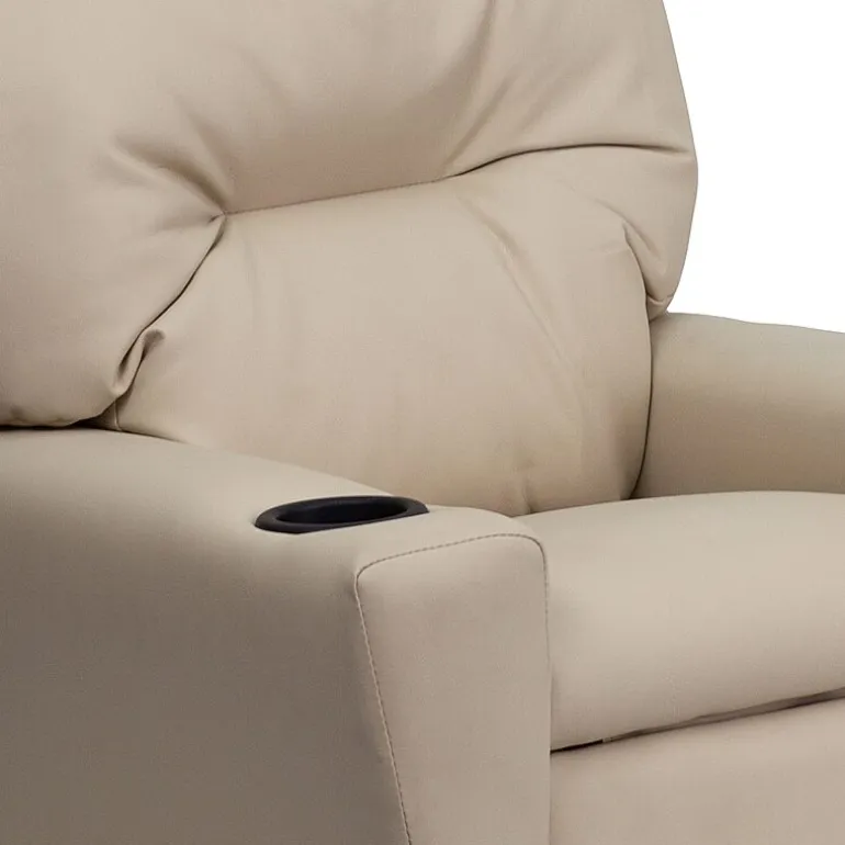 Chandler Plush Recliner with Cup Holder for Kids