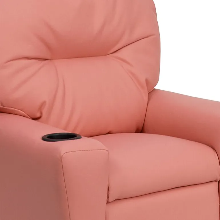 Chandler Plush Recliner with Cup Holder for Kids