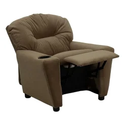 Chandler Plush Recliner with Cup Holder for Kids