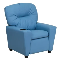 Chandler Plush Recliner with Cup Holder for Kids
