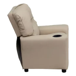 Chandler Plush Recliner with Cup Holder for Kids
