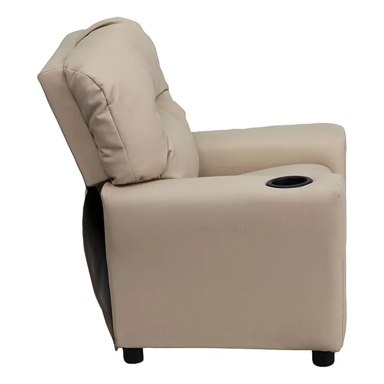 Chandler Plush Recliner with Cup Holder for Kids