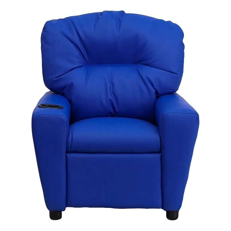 Chandler Plush Recliner with Cup Holder for Kids
