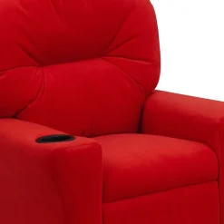 Chandler Plush Recliner with Cup Holder for Kids
