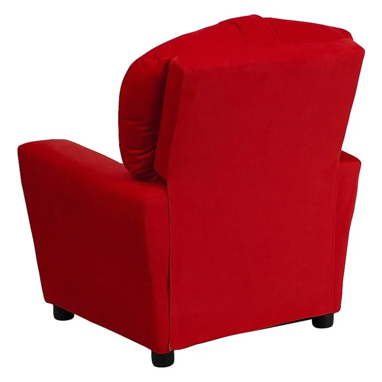 Chandler Plush Recliner with Cup Holder for Kids