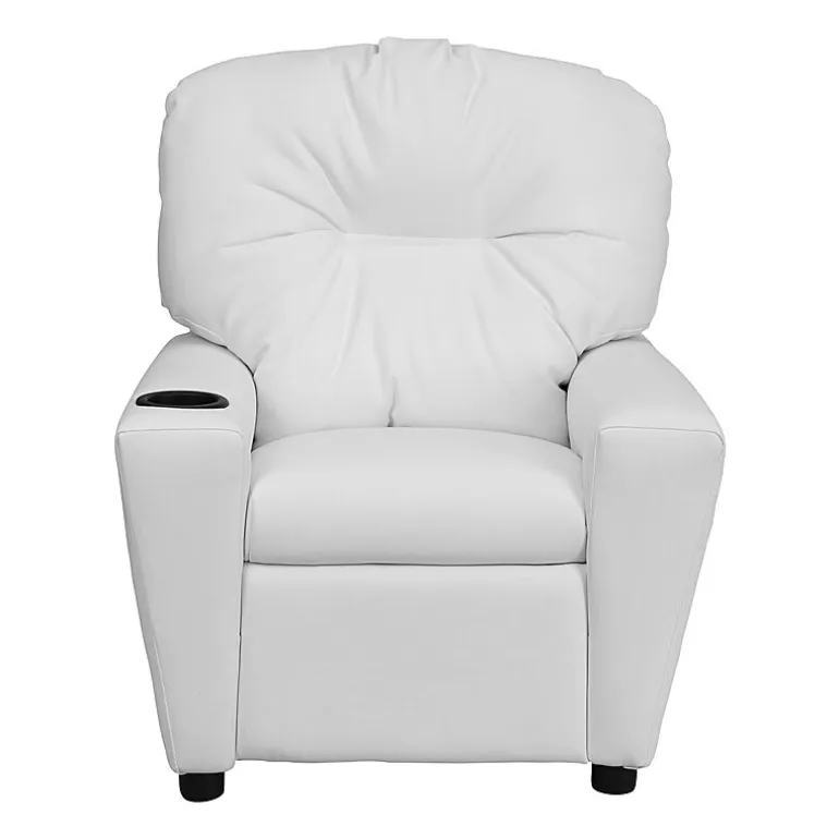Chandler Plush Recliner with Cup Holder for Kids