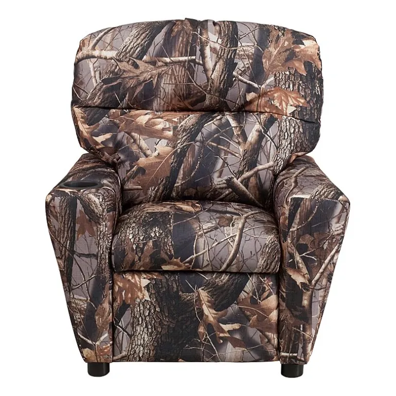 Chandler Plush Recliner with Cup Holder for Kids