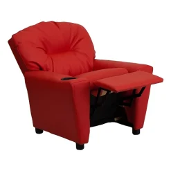 Chandler Plush Recliner with Cup Holder for Kids