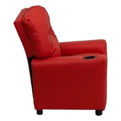Chandler Plush Recliner with Cup Holder for Kids