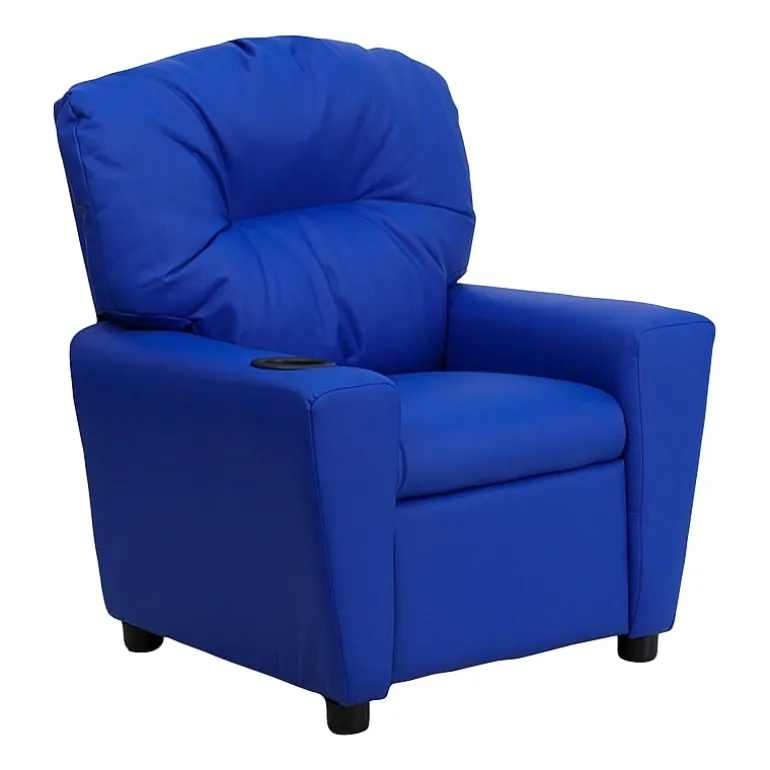 Chandler Plush Recliner with Cup Holder for Kids