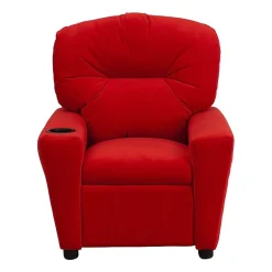 Chandler Plush Recliner with Cup Holder for Kids