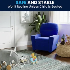 Chandler Plush Recliner with Cup Holder for Kids