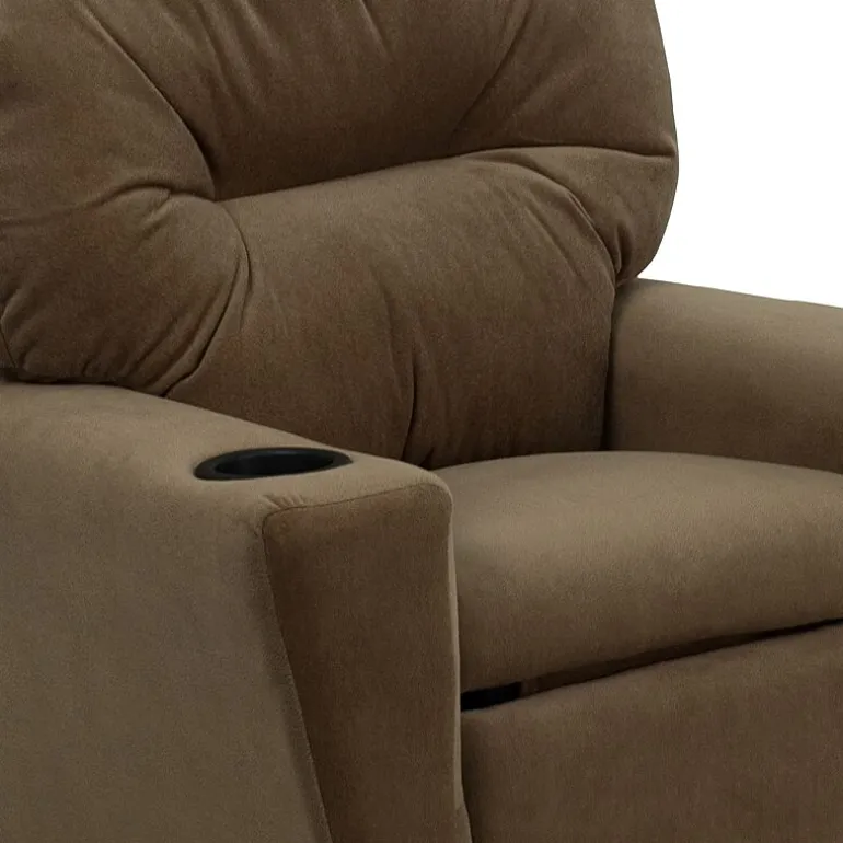 Chandler Plush Recliner with Cup Holder for Kids