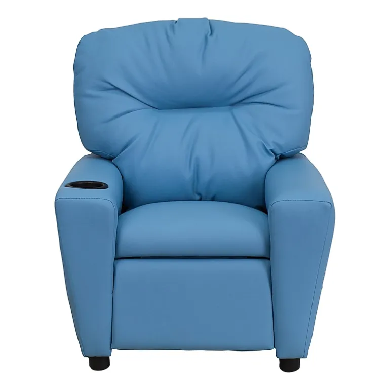 Chandler Plush Recliner with Cup Holder for Kids