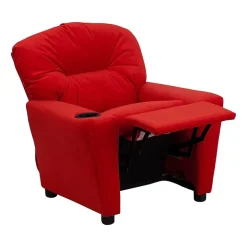 Chandler Plush Recliner with Cup Holder for Kids