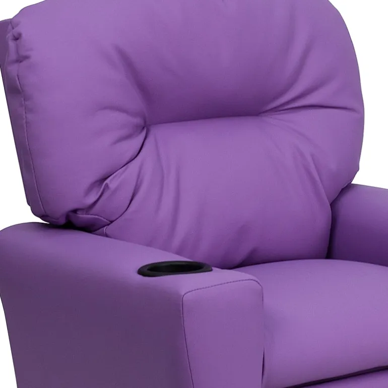 Chandler Plush Recliner with Cup Holder for Kids
