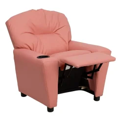 Chandler Plush Recliner with Cup Holder for Kids