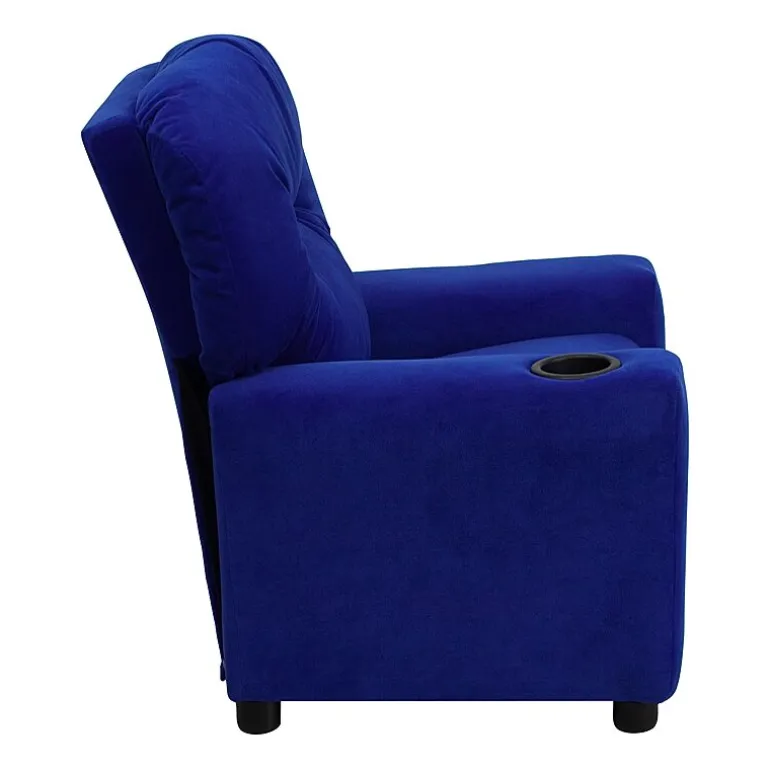 Chandler Plush Recliner with Cup Holder for Kids