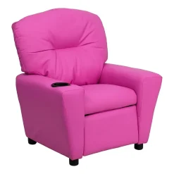 Chandler Plush Recliner with Cup Holder for Kids