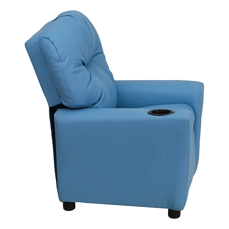 Chandler Plush Recliner with Cup Holder for Kids