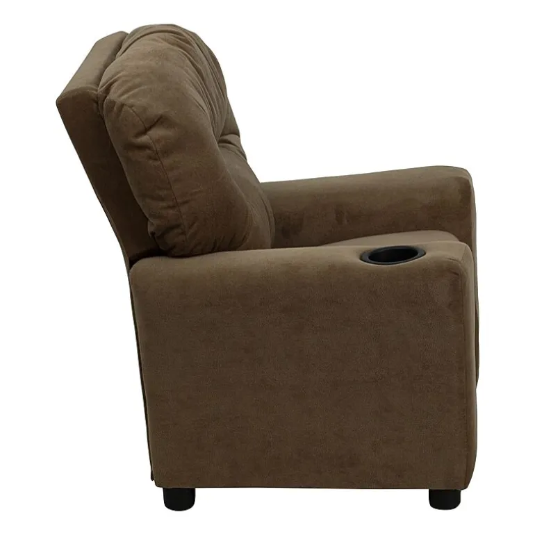 Chandler Plush Recliner with Cup Holder for Kids