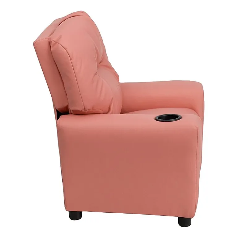 Chandler Plush Recliner with Cup Holder for Kids