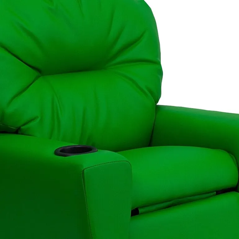 Chandler Plush Recliner with Cup Holder for Kids