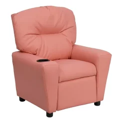 Chandler Plush Recliner with Cup Holder for Kids