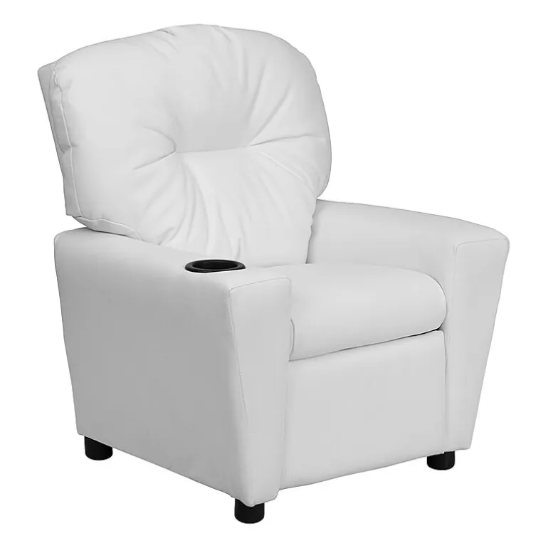 Chandler Plush Recliner with Cup Holder for Kids