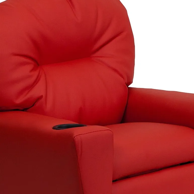 Chandler Plush Recliner with Cup Holder for Kids