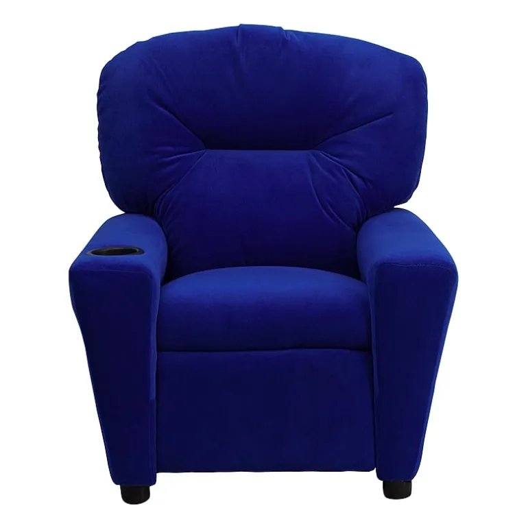 Chandler Plush Recliner with Cup Holder for Kids