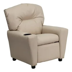 Chandler Plush Recliner with Cup Holder for Kids