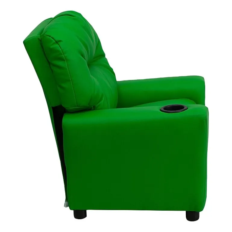 Chandler Plush Recliner with Cup Holder for Kids
