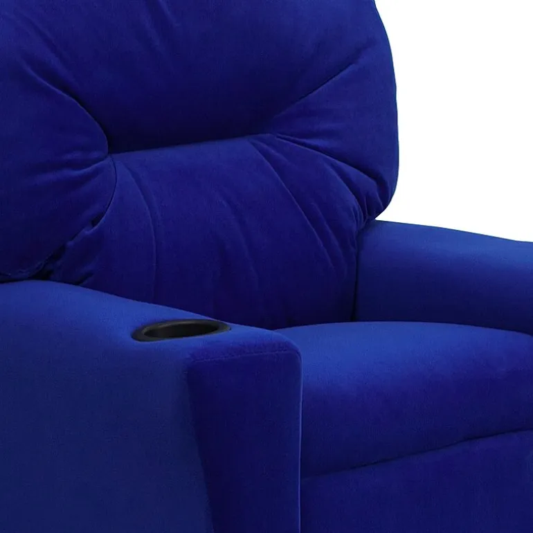 Chandler Plush Recliner with Cup Holder for Kids