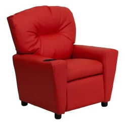Chandler Plush Recliner with Cup Holder for Kids