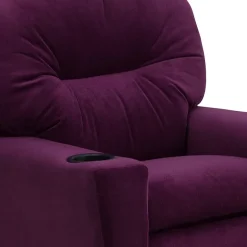 Chandler Plush Recliner with Cup Holder for Kids