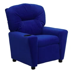 Chandler Plush Recliner with Cup Holder for Kids