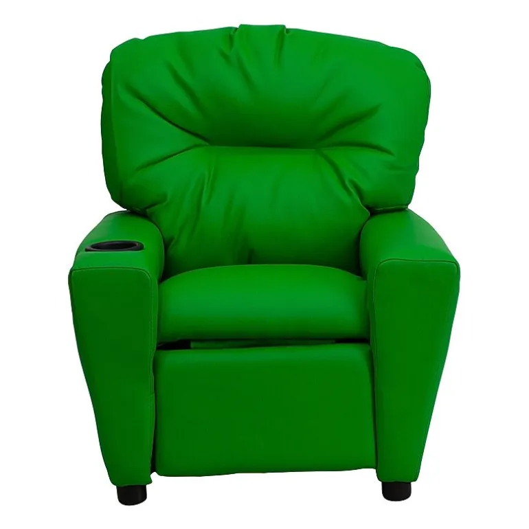 Chandler Plush Recliner with Cup Holder for Kids