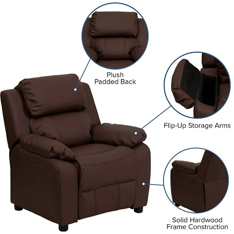 Charlie Padded Arm Recliner for Kids