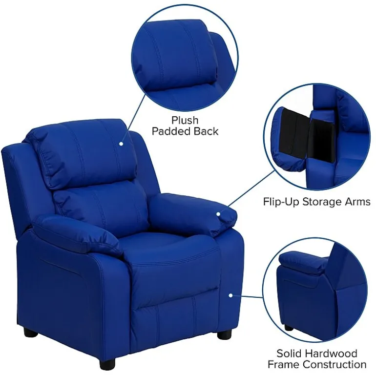 Charlie Padded Arm Recliner for Kids